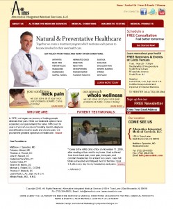 Alternative Integrated Medical Services, LLC - Healthcare Website Design