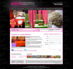 Kathy Goldstein Event Planner - Entertainment Website Design