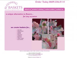 blooming baskets retail ecommerce website