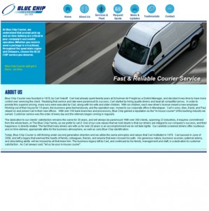 Blue Chip Courier website development website design
