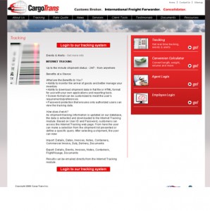 Cargo Trans website design