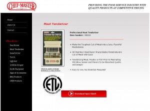 ChefMaster - Retail Website Design