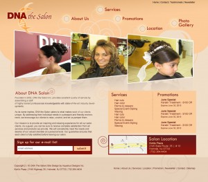 DNA The Salon - Other Services Website Design