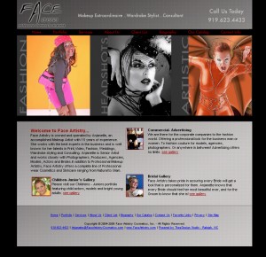Face Artistry - Makeup Artist - Entertainment Website Design