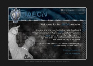 JAEON - Rap Artist - Entertainment Website Design