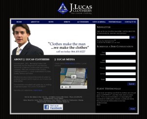 J. Lucas Clothiers - Retail Website Design