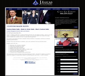 J. Lucas Clothiers - Retail Website Design