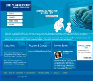 LI Workshops website design