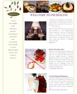 Picholine - Food Website Design