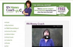 rn money coach financial website design
