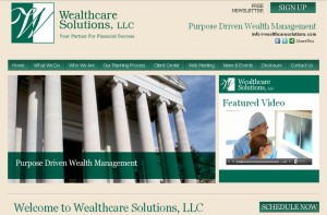 wealthcare solutions financial website design